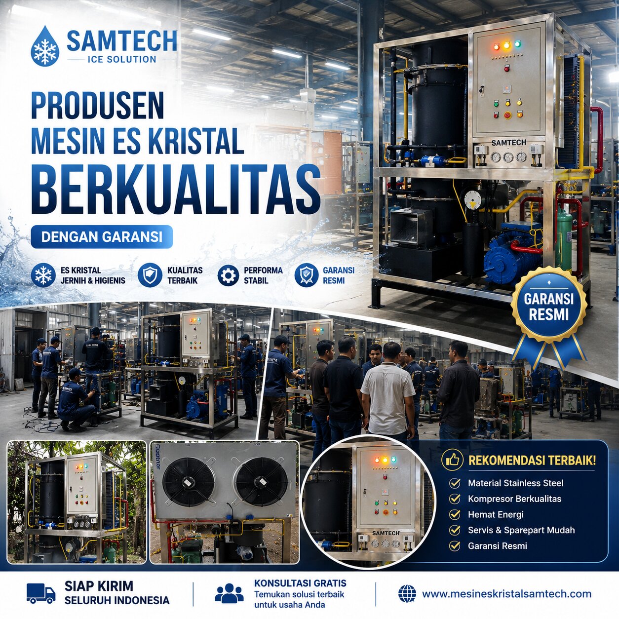 Produsen Mesin Es Kristal Berkualitas Tinggi & Bergaransi